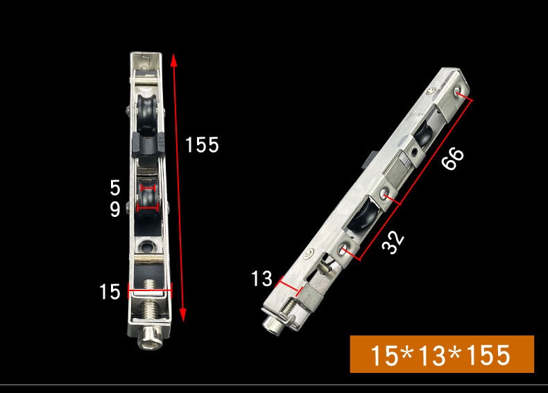 Stainless steel long strip wheel, broken bridge pulley, balcony kitchen sliding glass sliding door pulley