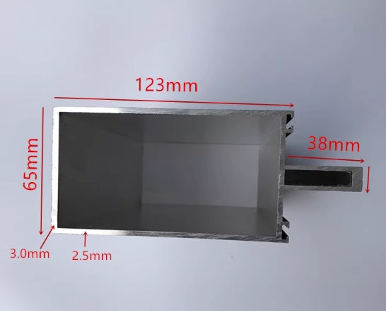 120 * 65 transparent frame glass curtain wall aluminum alloy profile sprayed with white gray coffee color curtain wall aluminum profile column