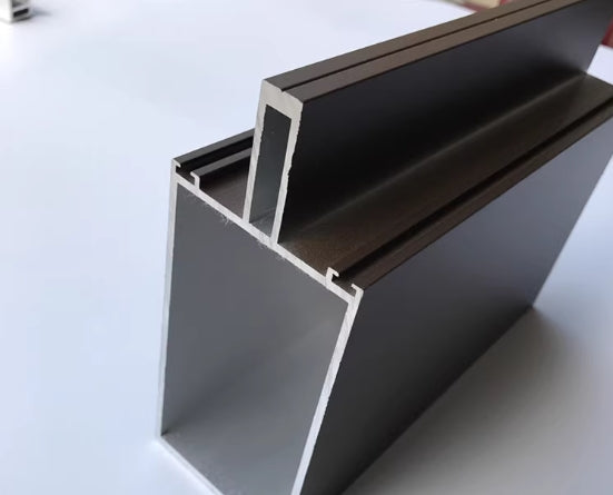 120 * 65 transparent frame glass curtain wall aluminum alloy profile sprayed with white gray coffee color curtain wall aluminum profile column