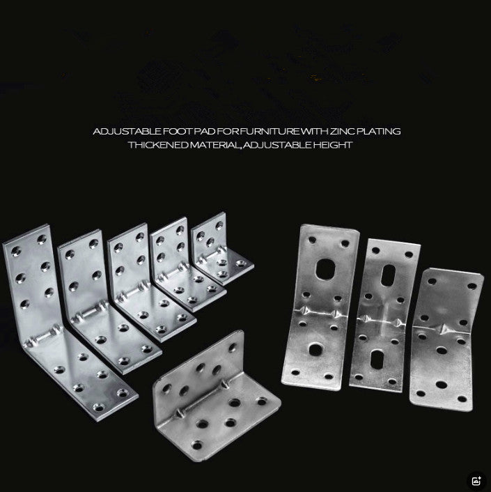Thickened corner code 90 degree right angle fixed triangle iron bracket connection piece reinforcement hardware layer board support furniture accessories