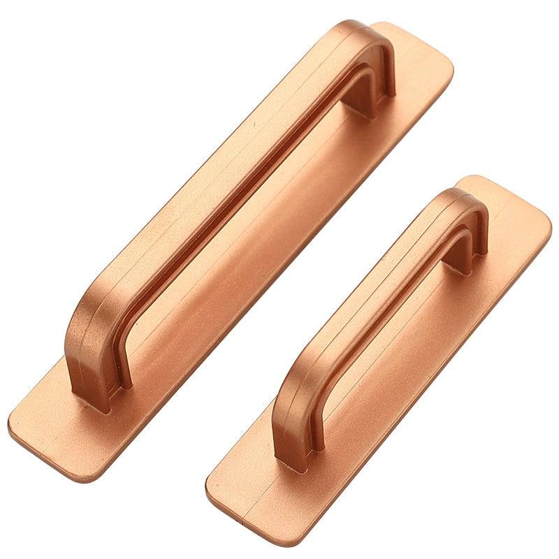 Door and window handles, non perforated sliding door handles, wardrobe drawers, cabinet doors, glass door handles, simple and exposed handles