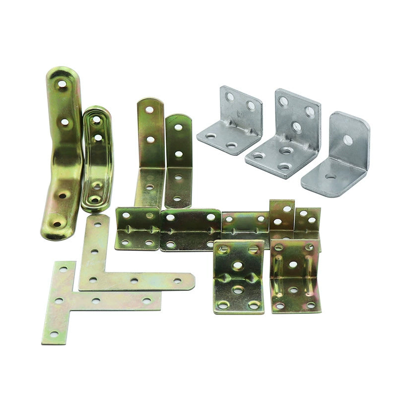 Corner code 90 degree right angle furniture fixator connector, T-shaped iron corner code triangle iron fixing bracket, L-shaped hardware accessories