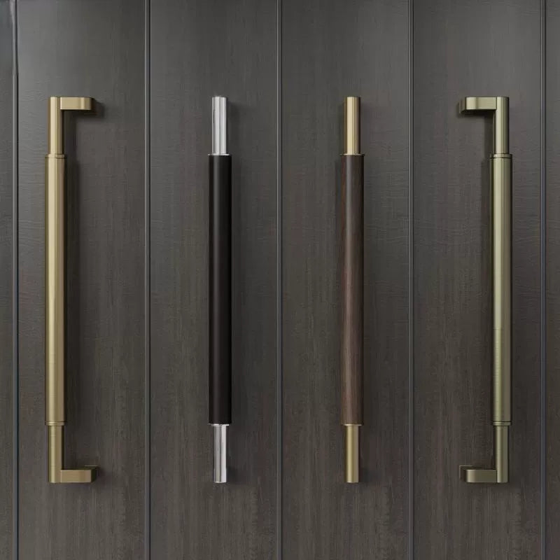 Solid wood door handle, walnut wood door handle, hotel conference room door handle, stainless steel glass door handle
