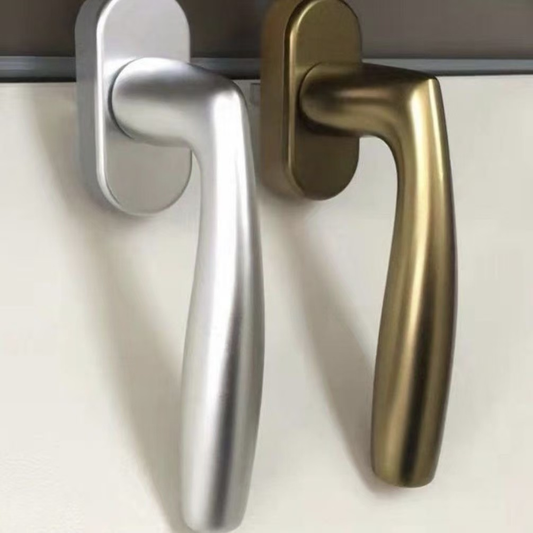 Aluminum screen with inward-opening handle