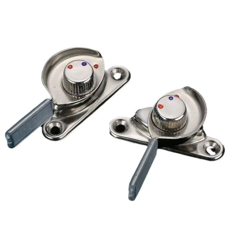 Old style crescent lock universal aluminum alloy plastic steel sliding window door lock buckle stainless steel sliding window buckle hook