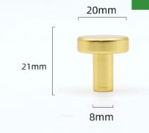 Round single hole handle wardrobe shoe cabinet children's room cartoon cute small handle simple drawer aluminum alloy handle