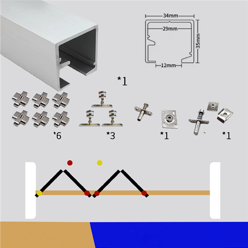 Aluminum alloy folding doors and windows complete set of hardware accessories