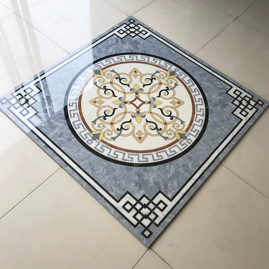 Gray imitation water knife living room ceramic tile mosaic tile entrance foyer carpet flower corridor mosaic tile 800