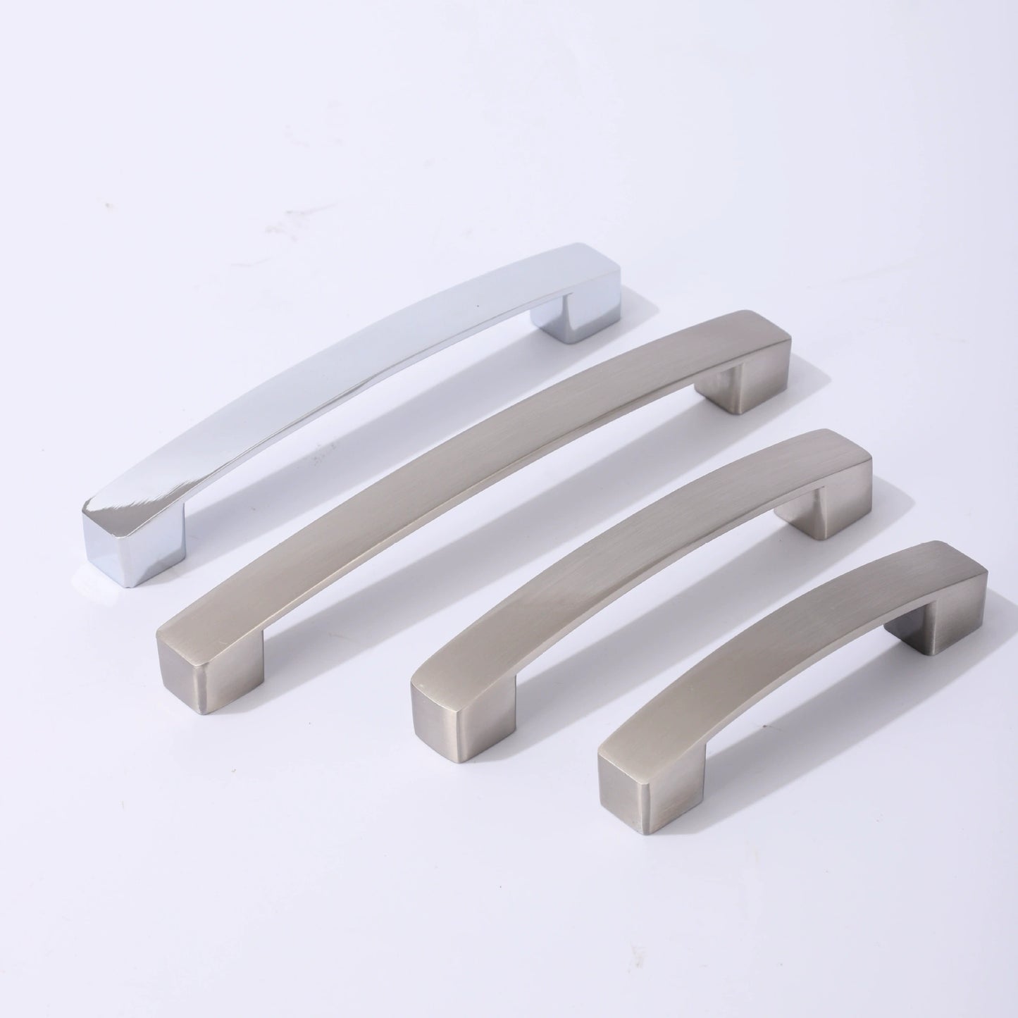 Nickel brushed cabinet furniture handles, modern and simple aluminum die-casting handles, cabinet hardware accessories