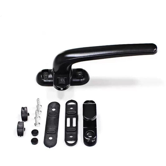 Door and window handles, aluminum alloy 50 type casement window seven character handle, left and right inner and outer window with roller lock buckle push handle
