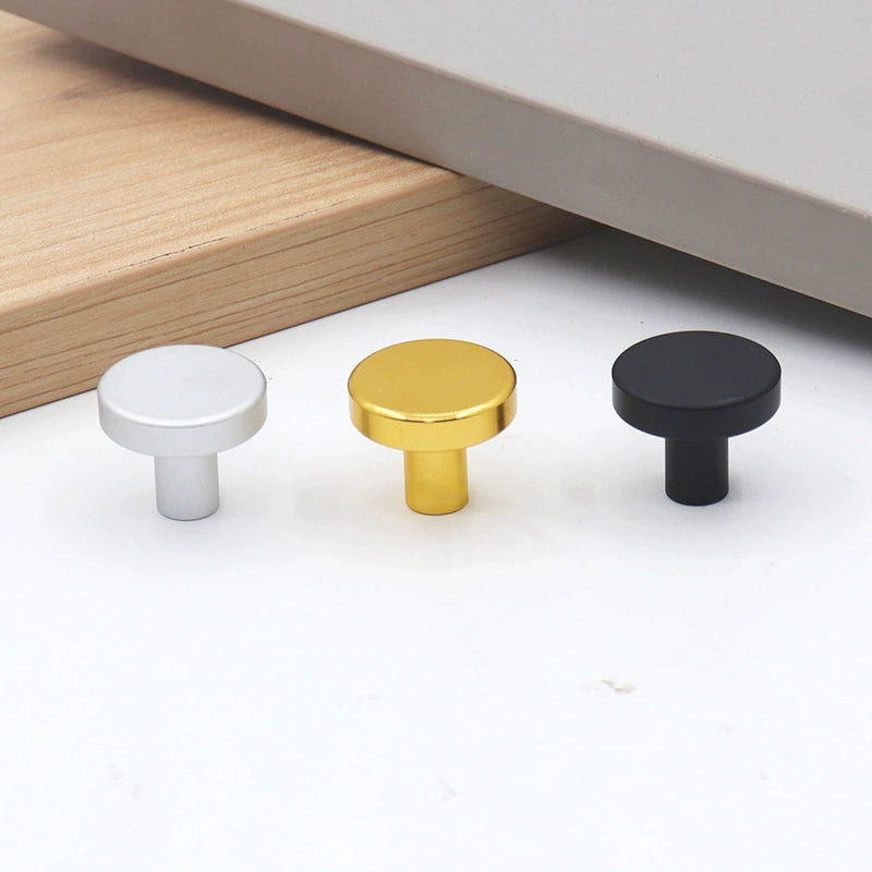 Round single hole handle wardrobe shoe cabinet children's room cartoon cute small handle simple drawer aluminum alloy handle