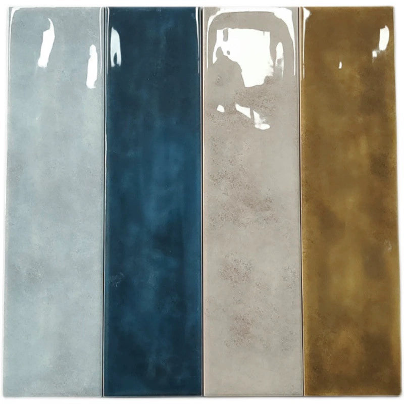 Yaobian Wave Surface 75x300 Ceramic Tile Bathroom Kitchen Bar Background Wall Bricks Retro Vintage Vintage Style Small Bricks
